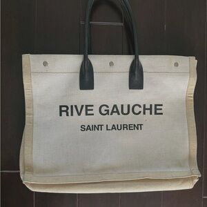 Saint Laurent Rive Gauche Tote - Black and Cream